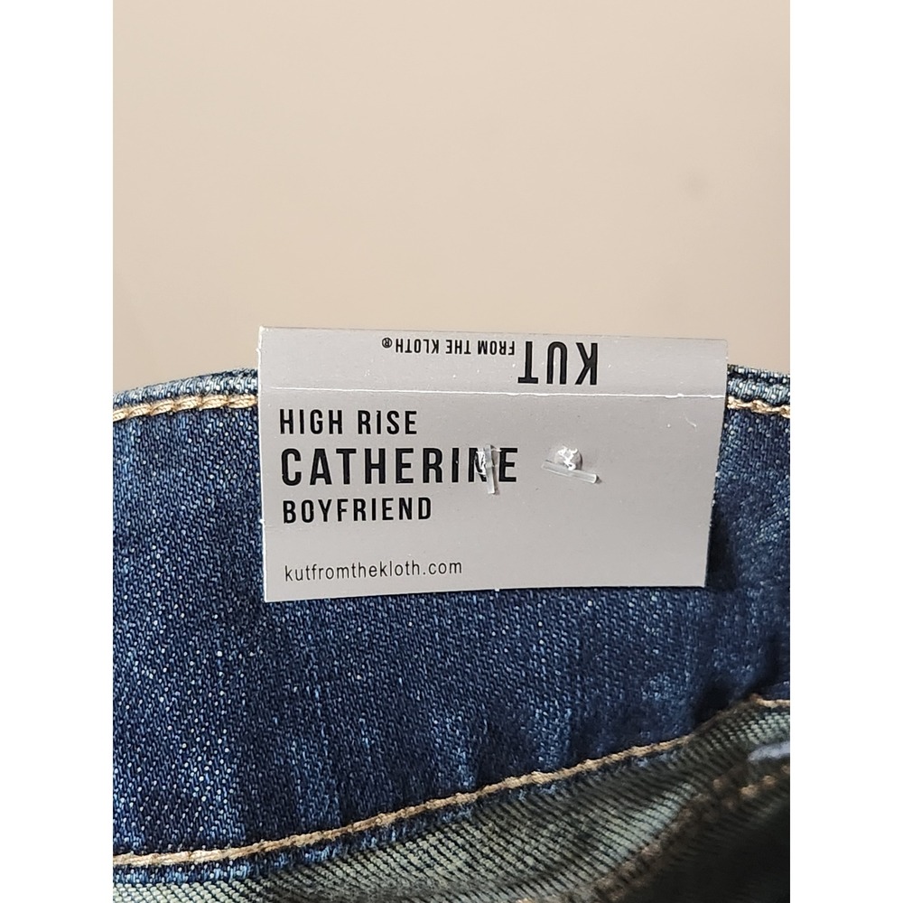 Kut from the Kloth Catherine Boyfriend Jeans High Rise Dark Wash Size 6 NWT - Picture 3 of 5
